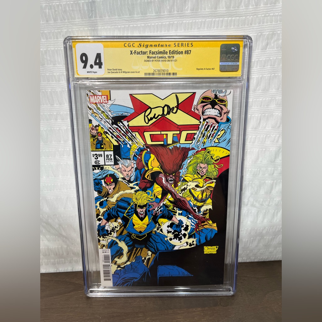 X-Factor #87 Cover C Facsimile Edition Signed By Peter David Cgc 9.4